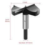 ASNOMY 4 Inch Forstner Drill Bit, Carbide Tipped Forstner Bit for Hard Wood, Wood Drilling Hole Saw Set Woodworking Hinge Cutter Tool Kits for Plastic Plywood