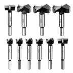 10PCS Forstner Drill Bit,Carbide Tipped Forstner Bit for Hard Wood, Wood Drilling Hole Saw Set Woodworking Hinge Cutter Tool Kits for Wood Plastic Plywood