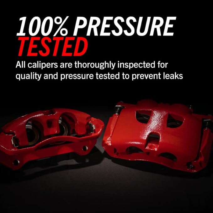 Power Stop Front S4758 Pair of High-Temp Red Powder Coated Calipers For Explorer, Explorer Sport, Explorer Sport Trac, Ranger, Mazda B2300, Mazda B3000, Mazda B4000, Mountaineer [Model Specific]