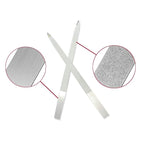 2 PCS Diamond Nail File Double Sided Metal Fingernail Manicure Files for Polish Nail, Removes Nail Ridges 7 Inches