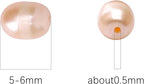 Natural Pearl Beads Rice 5-6mm Pink Freshwater Cultured Loose Gemstone Beads for DIY Jewelry Making 13.8''/Strand HQ