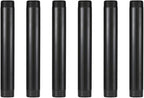 GeilSpace 1" × 8" Pre-Cut Black Metal Pipe, Industrial Steel Fits Standard One Inch Threaded Pipes and Fittings - Vintage DIY Industrial Shelving (1" × 8", Black)