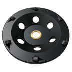 5" PCD Grinding Wheel for Epoxy, Glue, Mastic and Paint, 6 PCD Segments, 7/8"-5/8" Non-Threaded Arbor