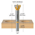 FivePears Forstner Drill Bit 3/8 inch Shank, 13/16 inch Cutting Diameter, Carbide Tipped Wood Hole Saw Auger Opener, Hole Opener Hinge Hole Cutter for Woodworking, Plastic, Plywood Products