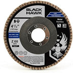 BHA Grinding and Sanding Flap Discs T27, 4-1/2" x 7/8", 60 Grit - 10 Pack