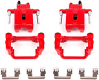 Power Stop S4992 Rear Red Powder Coated Calipers Pair For Chrysler 300 | Dodge Challenger Charger Magnum [Application Specific]