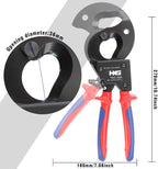 HKS Ratchet Cable Wire Cutter Heavy Duty for Cutting Electrical Aluminum Copper and Multi-core Cables up to 300mm² YEC-36D