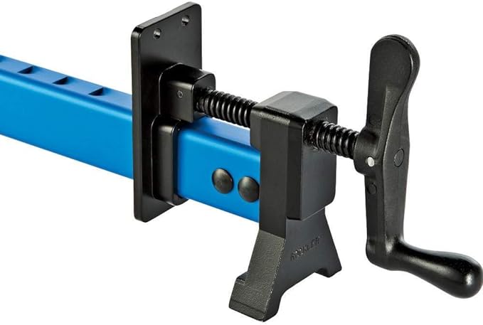 Sure-Foot 24” Bar Clamps for Woodworking – Heavy Duty Clamps w/Built-In Clamp Hook Locks to 3/4” Boards - Lightweight Aluminum Bar Clamp - Carpentry Tools And Accessories w/Stable Grip & Wide Foot