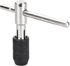 Mesee 6 Pcs Tap Wrench Tool Set, Adjustable T-Handle Ratchet Tap Holder Wrench Machine Screw Thread Metric Plug T-Taps with M3 M4 M5 M6 M8 Taps for Metal/Aluminum/Plastic/Wood