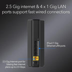 NETGEAR Nighthawk Dual-Band WiFi 7 Router (RS100) – Security Features, BE3600 Wireless Speed (up to 3.6 Gbps) - Covers up to 2,000 sq. ft., 50 Devices – 2.5 Gig Internet Port - Free Expert Help