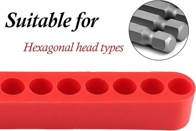 20Pcs Hex Shank Screwdriver Bit Holder Set, Plastic Screwdriver Head Storage Case, Drill Bit Storage Case, Screwdriver Head Holder Organizer, Including 10, 11, 12, 15-Holes