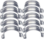 Nge 3inch Rigid Pipe Strap Clamp, Two Hole Strap,U Bracket Tube Clip, Stainless Steel Heavy Duty Pipe Fasten Holder, For The Inner Diameter of Water Pipe is 3 Inche,10PCS