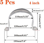 6 Pcs 4inch Rigid Pipe Strap,Two Hole Stainless Steel Strap U Bracket, Widened Tube Strap Tension Clip Assortment Kit Heavy Duty Pipe Clamp（110mm）