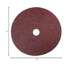 BHA Aluminum Oxide Resin Fiber Sanding and Grinding Discs, 7” x 7/8” Arbor Hole, 24 Grit - 25 Pack