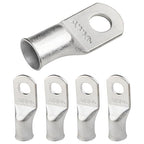 SELTERM 5pcs 2/0 AWG 3/8" Stud Tinned Copper Wire Lugs, Ring Terminals, Battery Cable Ends, 00 Gauge Ring Terminal Connectors, UL Marine Grade Electrical Terminal Connectors