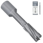 KEENTECH Carbide-Tipped Annular Cutter, 9/16" Diameter x 2" Depth, 3/4" Weldon Shank (2 Flat), High Speed Cutting TCT Mag Drill Bit with Pilot Pin for Harder Material, Stainless Steel, Cast Iron