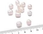 Natural Pearl Beads Potato 8-9mm White Freshwater Cultured Loose Gemstone Beads for DIY Jewelry Making 13.8''/Strand HQ