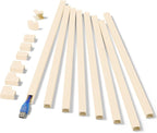 One-Cord Hider Kit, 126in (8 x L15.7in) Cable Covers for Wires on Wall, Mini Wire Hider for Wall Mounted TV, Beige Cable Raceway, Paintable Cord Cover Cable Management for Home Office, W0.6in x H0.4in