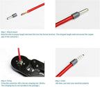 Wire Stripper and Crimping Tool, Automatic wire stripper for AWG10-24 (0.2-6mm2) coils, Self-Adjustable Ratchet Wire Ferrule Plier (6-4A) for AWG23-7 (0.25-10mm²) Terminals and 1800PCS Wire Terminals