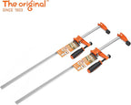 Jorgensen 2-pack Medium Duty Steel Bar Clamp Set with 600 lbs Load limit, 24-inch