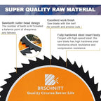 HSS Circular Saw Blade 3 3/8inch - BRSCHNITT 5pcs 44T 3/5"-3/8" Bore Cutting Discs for Cutting Wood, Copper, Aluminum, Plastic and Soft Metal