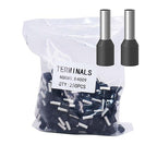Fidioto AWG12 Wire Ferrules Terminals, 250pcs AWG12 Terminal Connector Wire Insulated Cord Pin Ends Terminals for Electric, Industrial, Chemical Industry, Power Control System, etc.