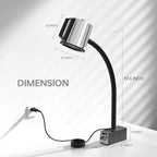 2025 New Magnetic Light, 18W Machine Light, 1800 Lumens Flexible Lathe Work Light for CNC Milling Machine Drill Press Lighting 12T Base
