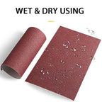 Ready-to-wrap Ready-to-Cut 4 inch Wide by 6.56 feet Long x 5pcs Abrasive Sand Paper Rolls 60grid 80grid 120grid 180grid 240grid (320.400.600.800.1000grid)