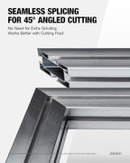 CRALY 6-1/2 Inch 54 Teeth Aluminum and Non-Ferrous Metal Cutting Circular Saw Blade, 5/8 Inch Arbor, Carbide Tipped, Thin Kerf, Black Ice Coating, for Thin Aluminum, Plastic, Composite(C0654AL)