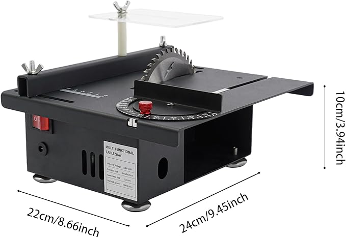 Table Saw Mini Precision Table Saws Crafts Woodworking Lathe Polishing Bench Portable Tabletop Saw Engraving Grinding High-Power Cutting Table Saw Upgraded Cutting Saw For DIY Crafts (7200RPM)