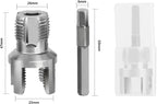 Integrated Internal & External Pipe Threading Tool, 3/4'' 1'' Dies, Dual-Function Pipe Thread Cutting Tool, Electric Drill Compatible Pvc Pipe Threader Kit for Home Repair