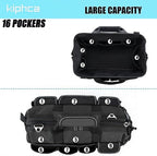 Tool Bag, Heavy Duty Tool Bag 16-Inch, Portable Tool Bags Organizer, Waterproof Soft Handle & Padded Large Zipper Carrying, Black