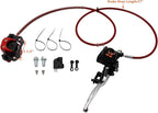 ATV Rear Hydraulic Brake Assembly Master Cylinder Caliper Pads for 50cc 70cc 90cc 110cc 125cc 150cc 200cc 250cc Go Kart Quad Dirt Bike Buggy