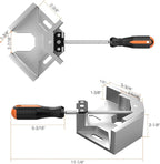Right Angle Clamp, Housolution [4 PACK] Single Handle 90° Aluminum Alloy Corner Clamp, Clamps for Woodworking Adjustable Swing Jaw, Woodworking Tools Photo Frame Vise Holder, Gifts for Men Dad