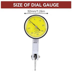 Dial Indicator with Flexible Strong Magnetic Stand Base, Dial Test Indicator Set 0-0.8mm Tester Gage Resolution 0.01mm for Machine Set-Up, Narrow Area Measurement