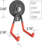 Garage Magnet Hooks, Heavy Duty Magnetic Hooks Tool Hangers for Garage Workshop Magnetic Metal Wall Hook Hangers with Anti-Slip Coating for Ladders, Garden Tools, Bulky Items (4 Pack)