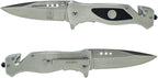 Army Folding Elite Tactical Knife | Great Gift for the Veteran in your Life | Disabled Vet Owned Business | Army Knife Silver