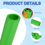 uxcell Pipe Insulation Tube Foam, 1-1/4" ID x 1/4" Thick x 1.64ft Foam Pipe Cover Non-Slip Hollow Tubing Guitar Air Conditioner Stand Fitness Equipment Handles, Green