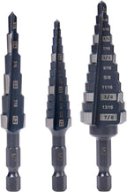 M2 HSS Quick Change 1/2", 1/2" & 7/8" Step Drill Bit Set Double Fluted Drill Bits for Hole Drilling in Stainless Steel, Copper, Aluminum, Wood, Plastic……