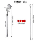 Telescoping Inspection Mirror, 1 Piece Car Inspection Mirror, Stainless Steel Mechanic Mirror,Retractable Extension Mirror,Flexible Inspection Mirror for Checking Vehicle and Small Details (8~24 Inch)