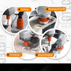 BGTEC Diamond Core Drill Bits Set - 10pcs Tile Hole Saw Kit 6/8/10/25/35/50/65mm with 10mm Diamond Finger Bits and 2" Chamfer Bits for Porcelain Ceramic Tile Granite Marble