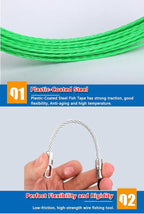 32FT Professional Flexible Wire Rodding Guide Kit for Electrical Wiring Installation 【 10M*4.5mm】