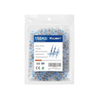 Kuject 150PCS Solder Seal Wire Connectors AWG 16-14, Blue Solder Seal Heat Shrink Butt Connectors Terminals Sleeve Waterproof Wire Splice Connector for Marine Boat Wire Joint