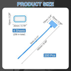 PATIKIL 6inch Zip Ties, 200pcs Cable Ties Tags Nylon Wire Marking Label Self Locking Plastic Straps Write on with Label Tags Paper for Organization Cord Network Ethernet Marking, Blue