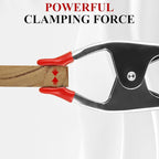 12 Pack 6 Inch Spring Clamps Heavy Duty, 2 Inch Jaw Opening, Metal Spring Clamps for woodworking/Backdrop/Greenhouse, Spring Clips with Protective Handles and Tips