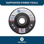 Benchmark Abrasives 4.5" x 7/8" Premium Stearate Coated Type 27 Flap Discs 4 1/2 for Angle Grinder - for Aluminum & Soft Metals - Sanding, Finishing, Grinding Wheels 4 1/2 Inch - (10 Pack) 60 Grit