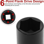 CASOMAN 1/2" Drive x 27mm Impact Socket, 6-Point, Metric, CR-MO Steel