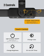 SUPERDANNY LED Desk Lamp with Power Strip (6 Outlets, 1 USB, 1 Type-C) for Home Office, Desk Light Computer Light with Clamp, Architect Desk Lamp with Smooth Dimming 5 Colors Touch & Wave Control