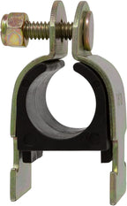 Rubber Cushion Strut Clamp 3/4" NOM (7/8" OD) for Mounting Copper Piping, PEX Pipe, CVPC Tubing to Strut Channels [5 Pack] Yellow Chromate Zinc