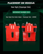 SCITOO Rear Right Brake Caliper Without Bracket 184858 Red Compatible For Ford For F-150 2004-2011 For Ford For Lobo 2005-2009 For Lincoln Mark LT 2006-2008 2010-2011